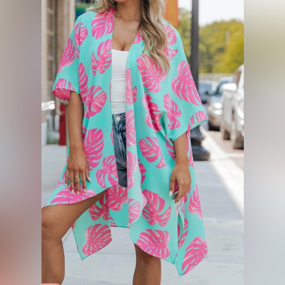 Tropical Print Kimono